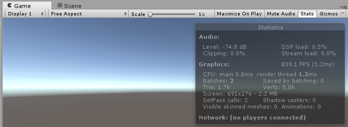 game view in unity