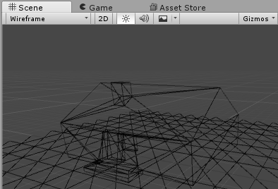 wireframe mode on unity